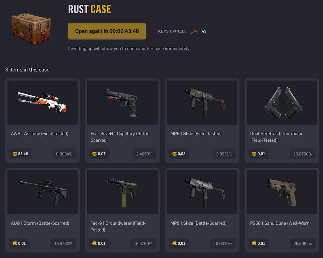 Rust case in csgoempire with referral code