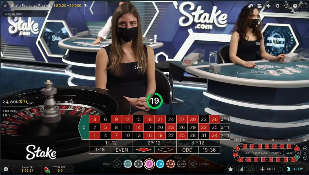 live dealer roulette on stake casino